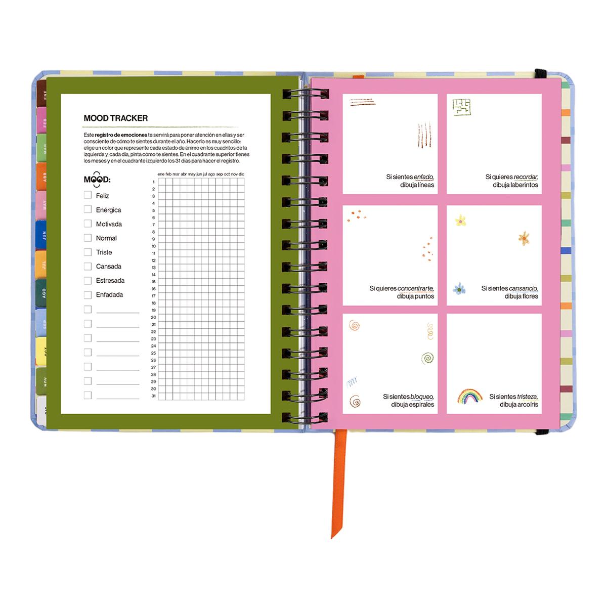 Agenda Anual 12 Meses 2027 168x220 mm Vista Semanal Opoagenda UO Espanhol Multicolor-12