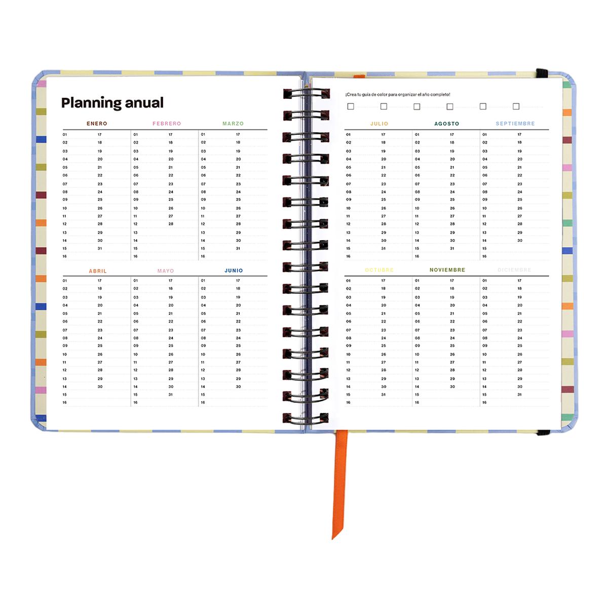 Agenda Anual 12 Meses 2027 168x220 mm 1 Dia por Página Opoagenda UO Espanhol Multicolor-4