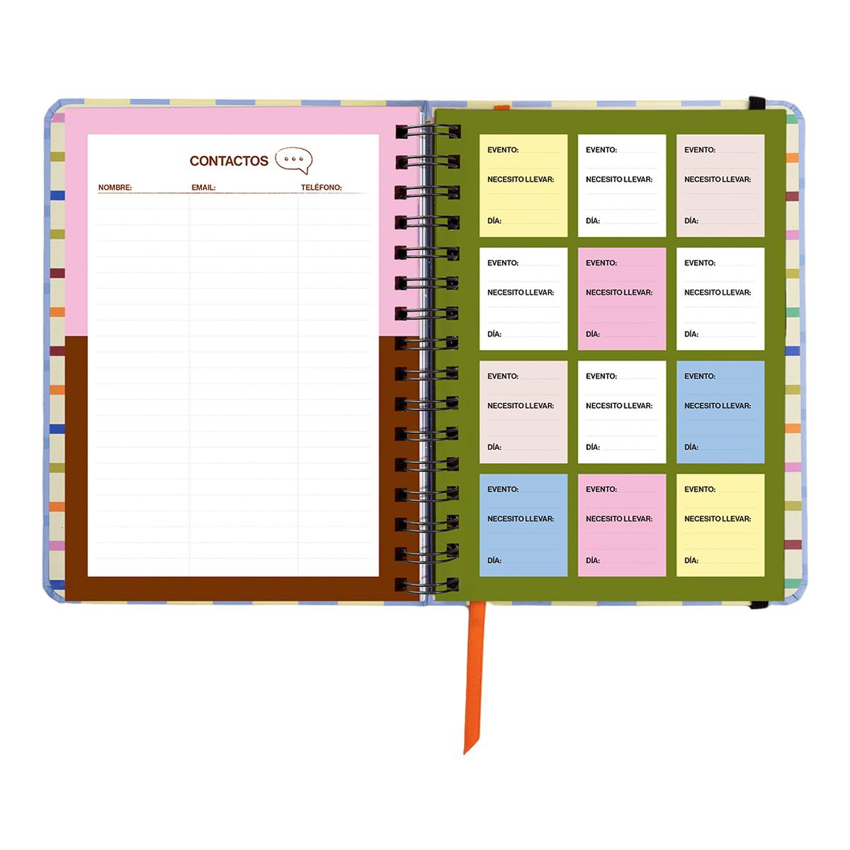 Agenda Anual 12 Meses 2027 168x220 mm 1 Dia por Página Opoagenda UO Espanhol Multicolor-14