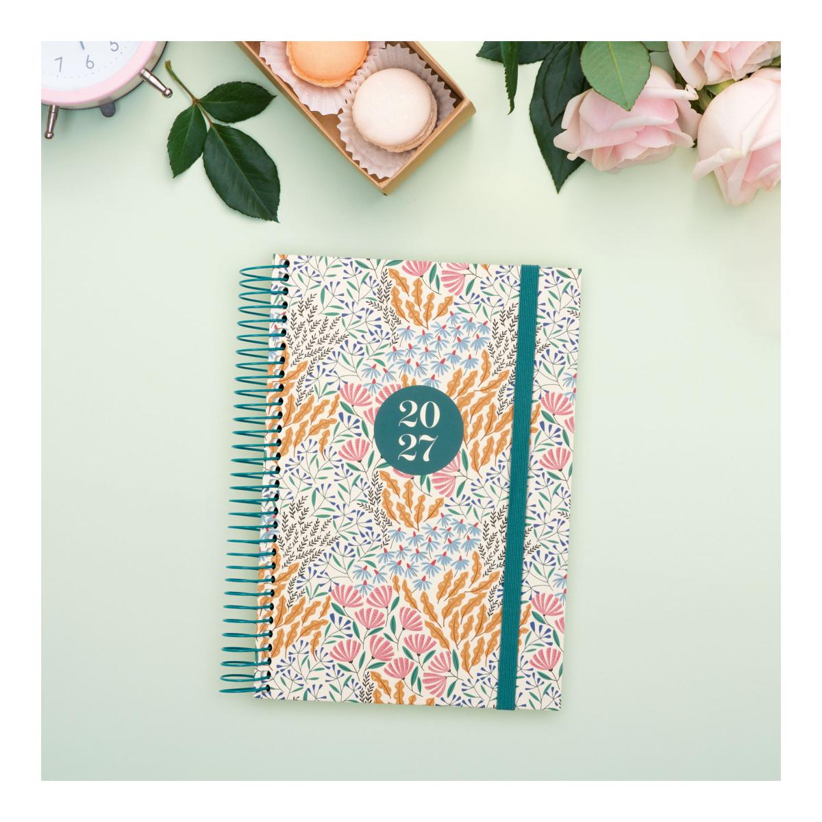 Agenda Espiral 2027 Moda 4º-140x204 mm 1 Dia Por Página Espiga Finocam Multicolor Multilingue Multicolor-2
