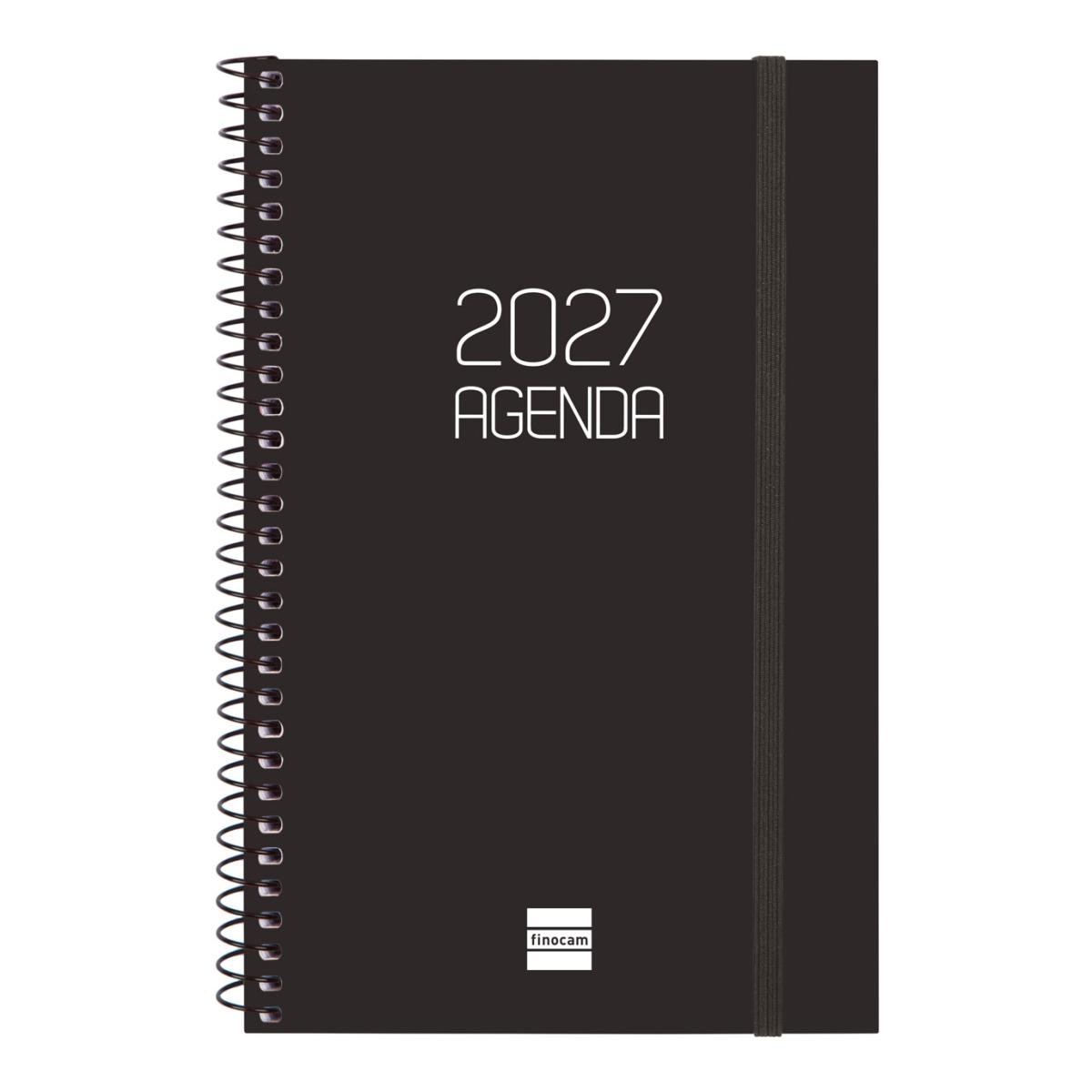 Imagem 0 de Agenda 2027 Espiral Beta E5-117x181 mm Semanal Horizontal Finocam Preto Português