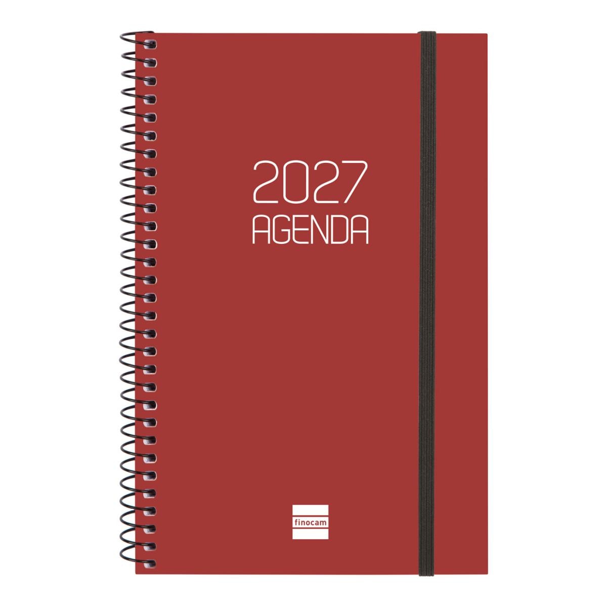 Imagem 0 de Agenda 2027 Espiral Beta E5-117x181 mm Semanal Horizontal Finocam Vermelho Português