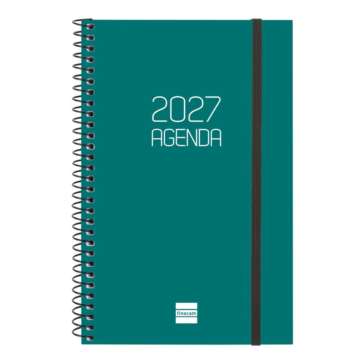 Imagem 1 de Agenda Ano 2027 Espiral Beta E5 117x181 mm Semana Vista Horizontal Finocam Verde Português