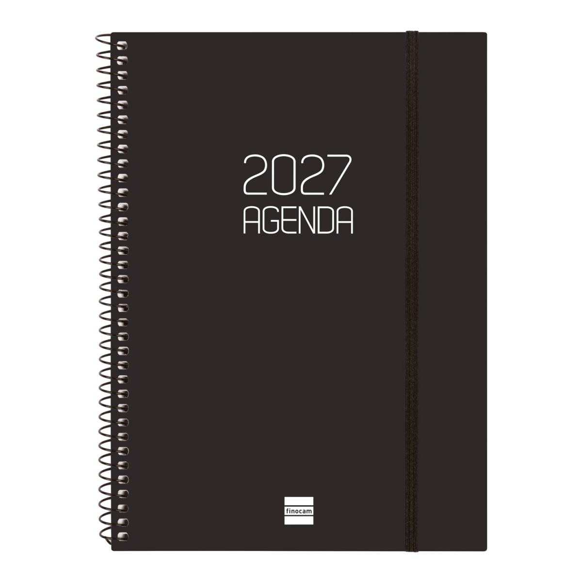 Imagem 0 de Agenda 2027 Espiral Beta E10-155x212 mm Semanal Horizontal Finocam Preto Português