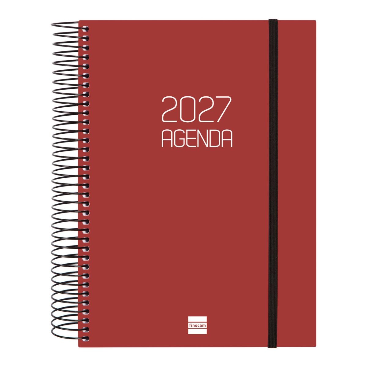 Imagem 1 de Agenda Ano 2027 Espiral Beta E10 155x212 mm 1 Dia Página Finocam Vermelho Português