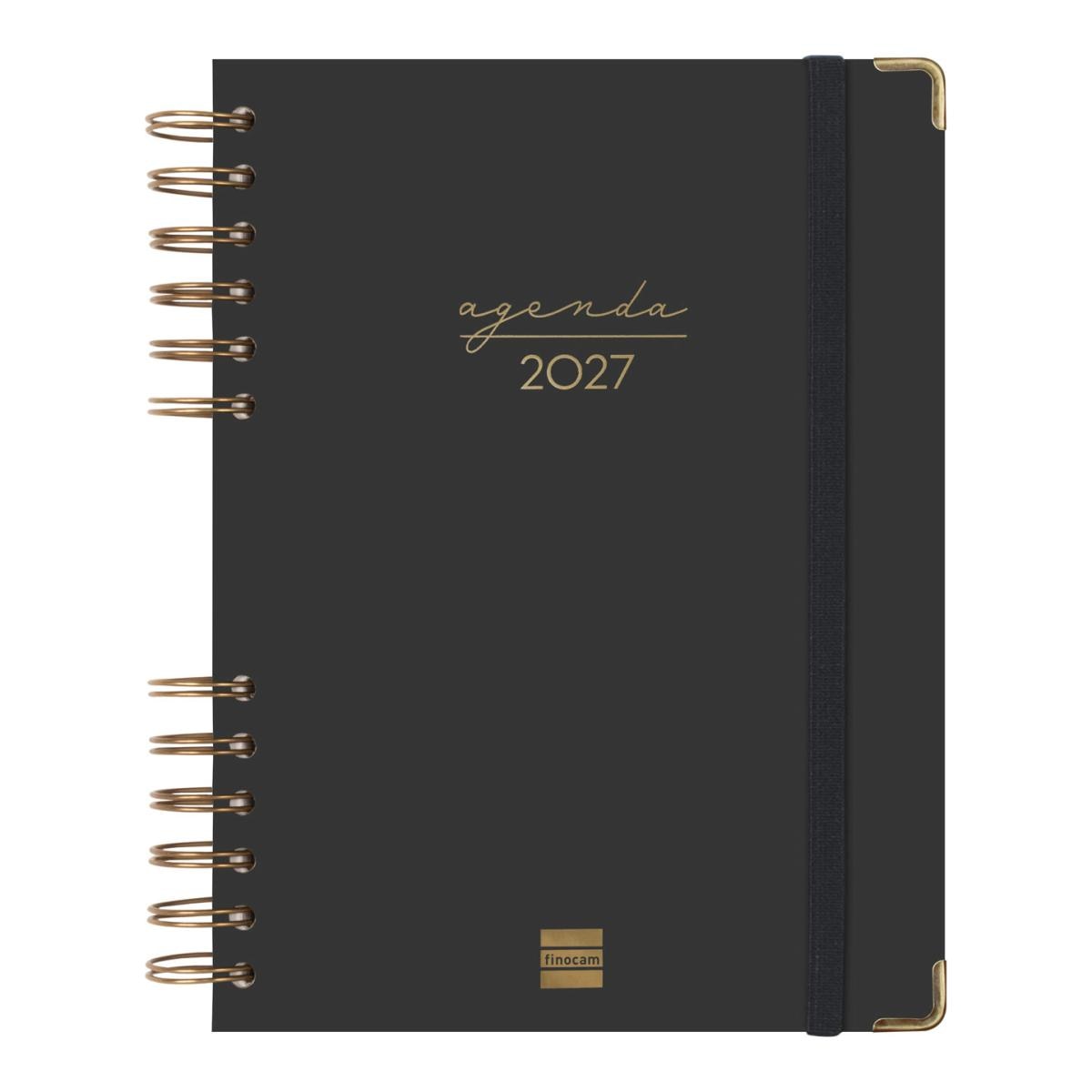 Imagem 0 de Agenda Espiral Dupla 2027 Trendy Alma E10-155x212 mm 1 Dia Por Página Finocam Preto Multilingue