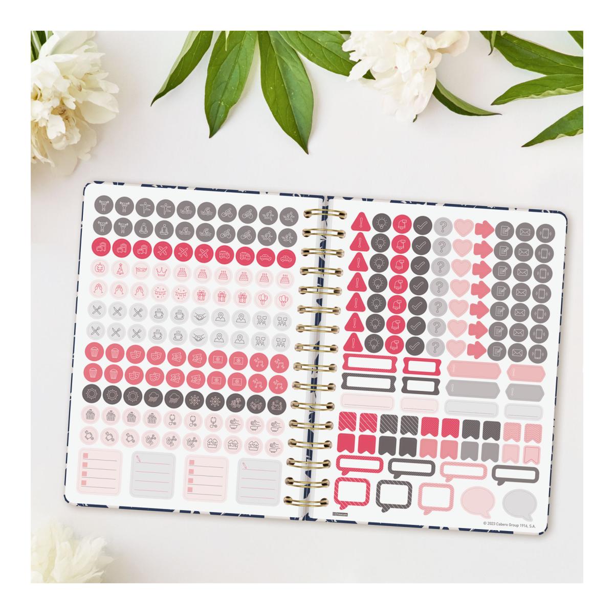 Agenda Espiral Dupla 2027 Trendy You E10-155x212 mm 1 Dia Por Página Cotton Finocam Multicolor Multilingue Multicolor-4