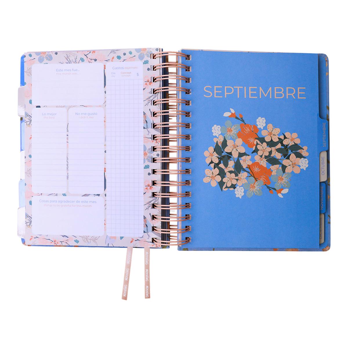 Agenda 2027 16,5x22 DxP Cerejeira MOOVING Azul / Laranja-3