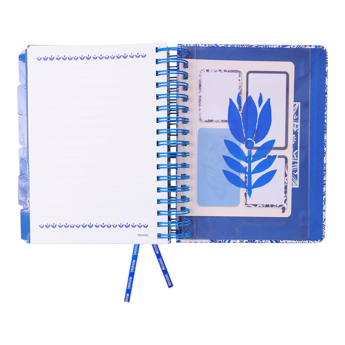 Agenda 2027 16,5x22 DxP Tessera MOOVING Azul / Branco-2