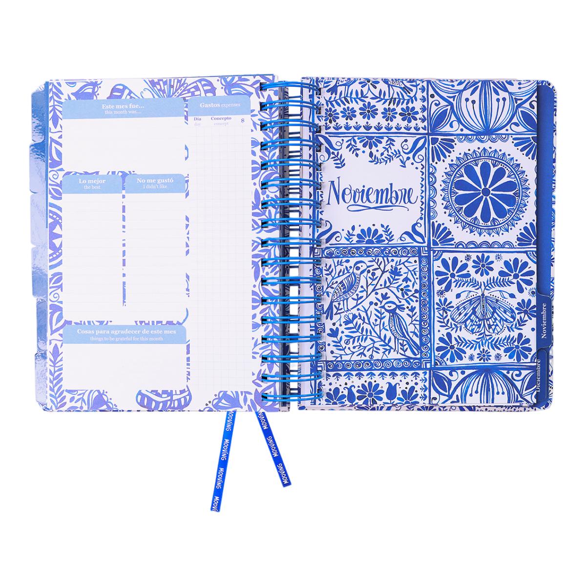 Agenda 2027 16,5x22 DxP Tessera MOOVING Azul / Branco-3