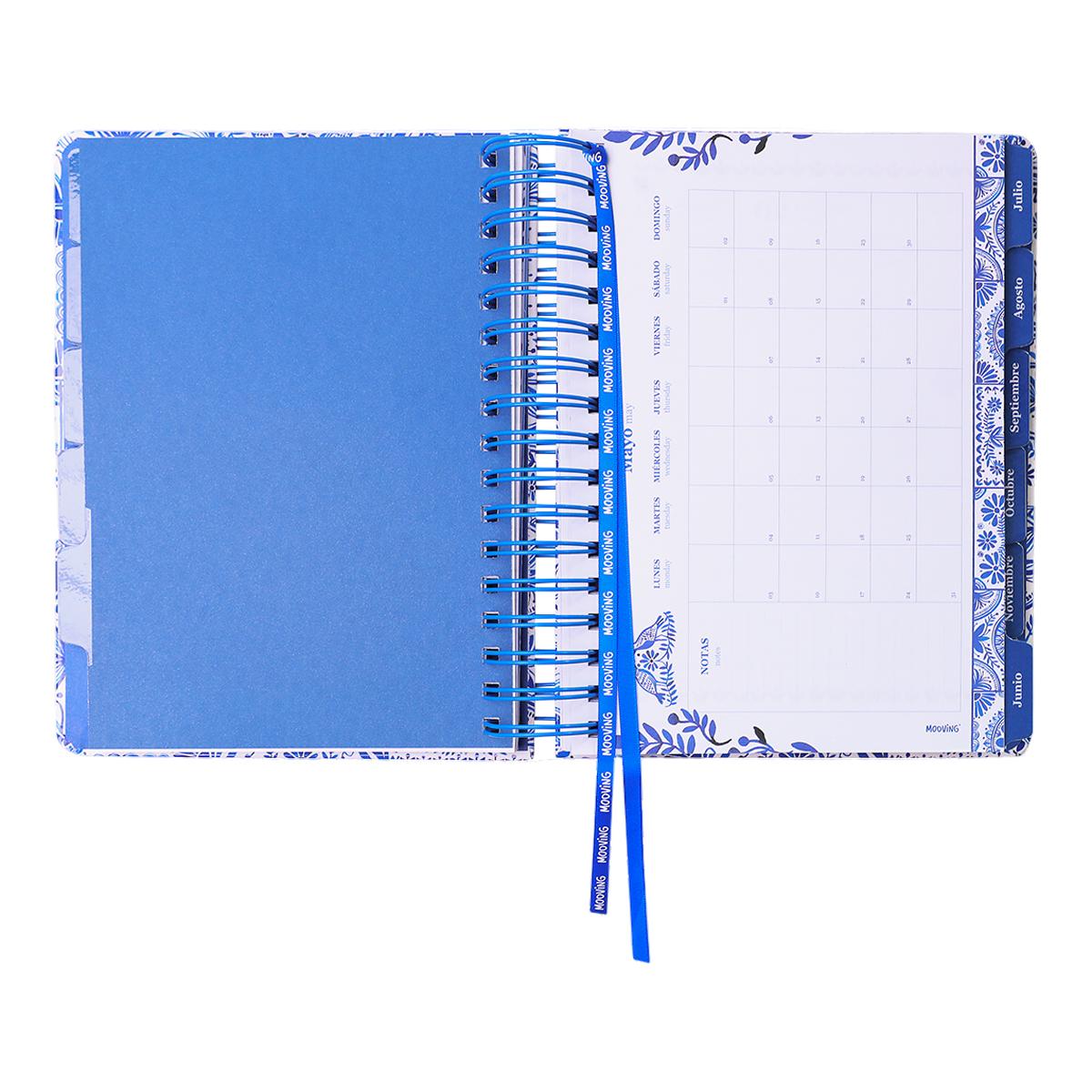 Agenda 2027 16,5x22 DxP Tessera MOOVING Azul / Branco-4