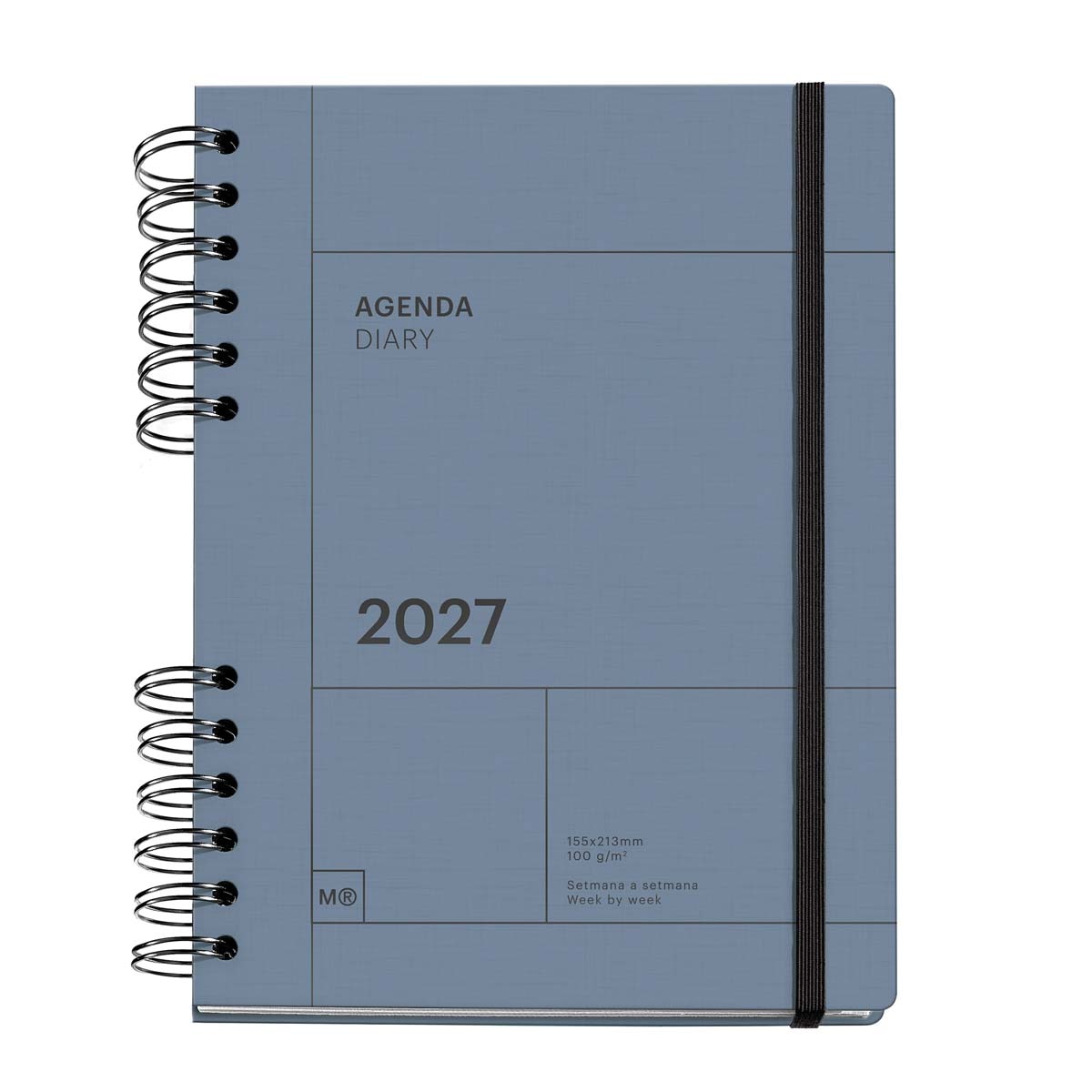 Imagen 0 de Agenda Plus Wire-O Semana Vista Catalán Marino Basics 2027 Miquelrius