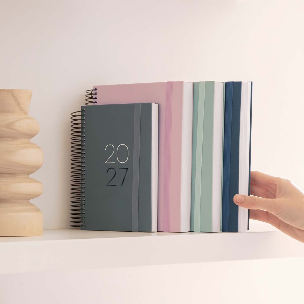 Agenda Espiral Plus Semana Vista Calm Aqua 2027 Miquelrius Azul Cielo-7