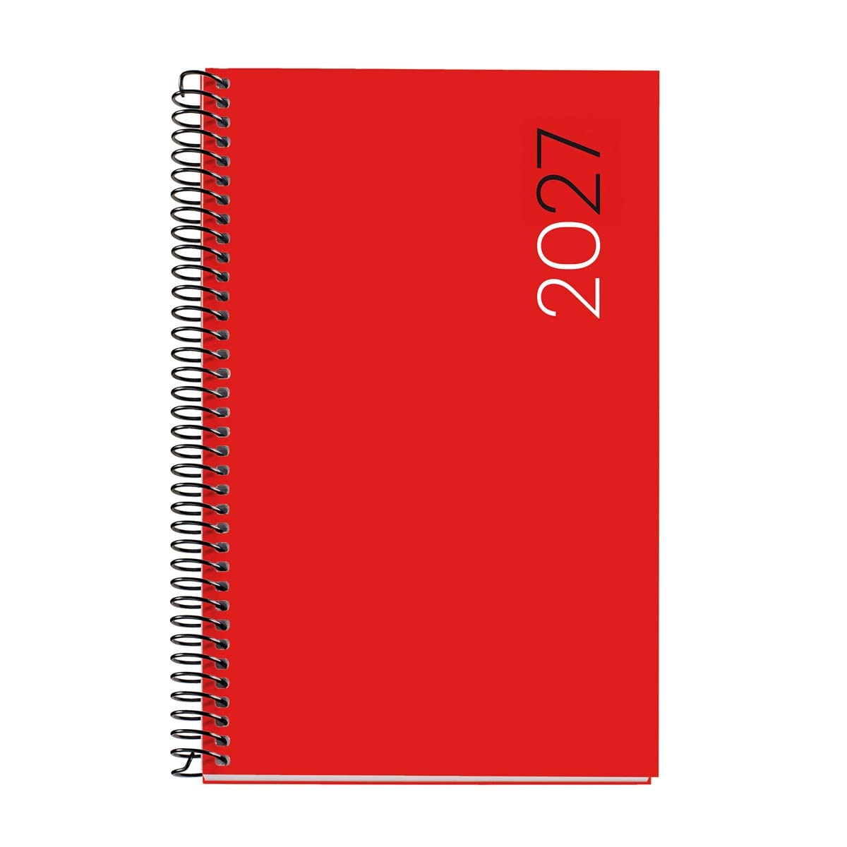 Agenda Espiral Activa Semana Vista Polipropileno City Rojo 2027 Miquelrius Rojo-1
