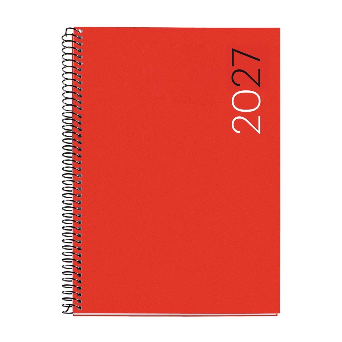 Agenda Espiral Plus 1 día por página Polipropileno City Rojo 2027 Miquelrius Rojo-1