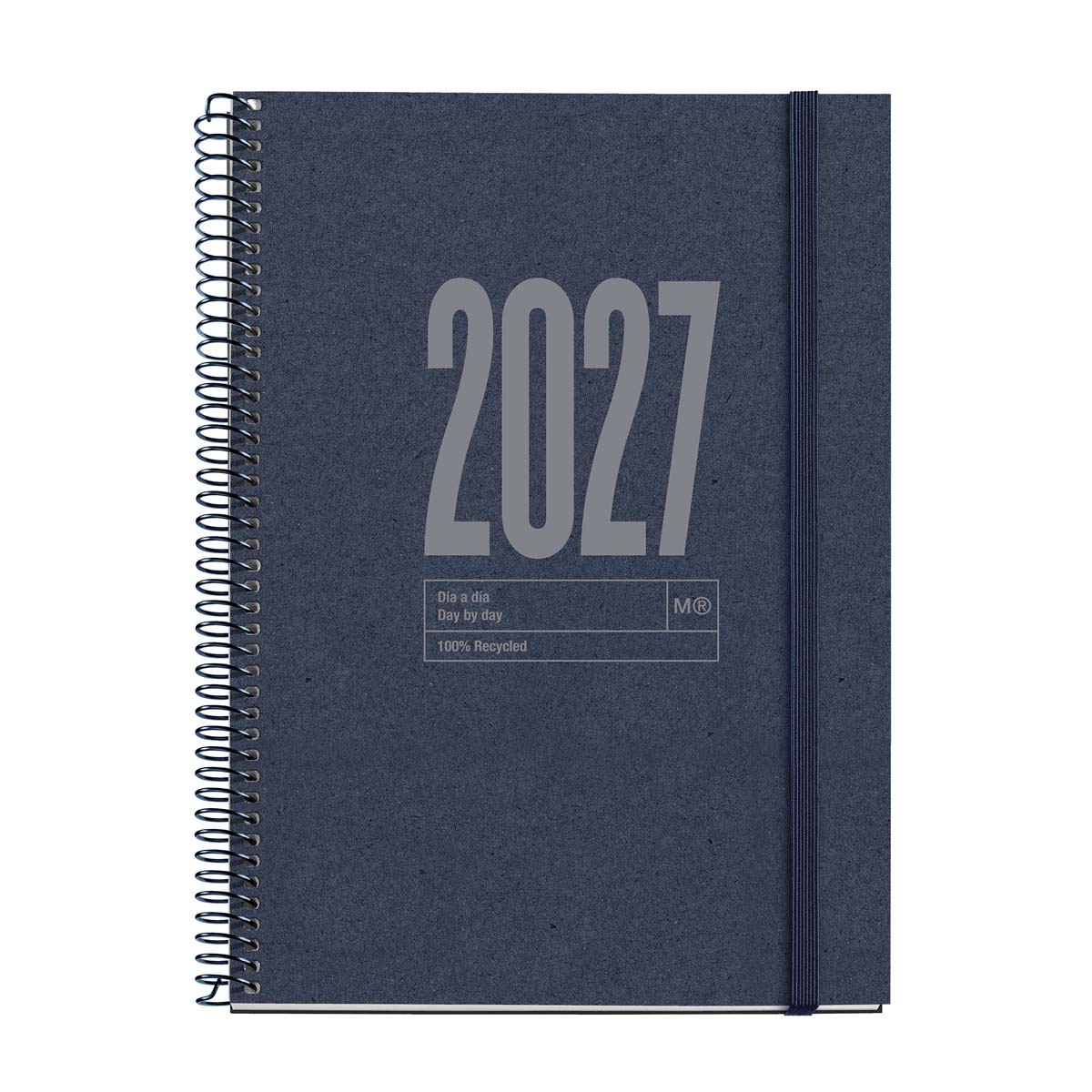 Imagen 0 de Agenda Espiral Plus 1 día por página Catalán Reciclada Dark Blue 2027 Miquelrius