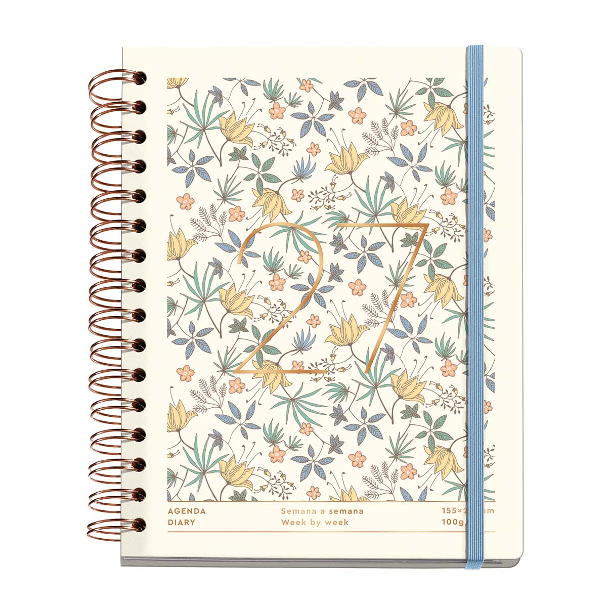 Imagem 0 de Agenda Plus Wire-O Vista Semanal Cream Liberty 2027 Miquelrius