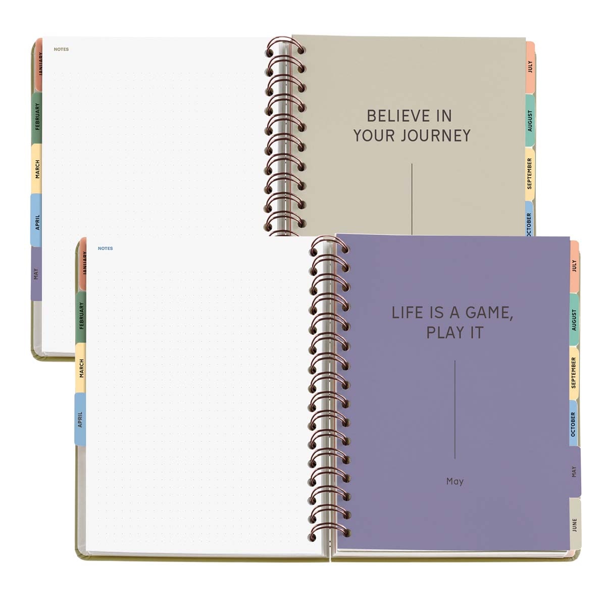 Agenda Plus Wire-O Vista Semanal Cream Liberty 2027 Miquelrius Multicolor-4