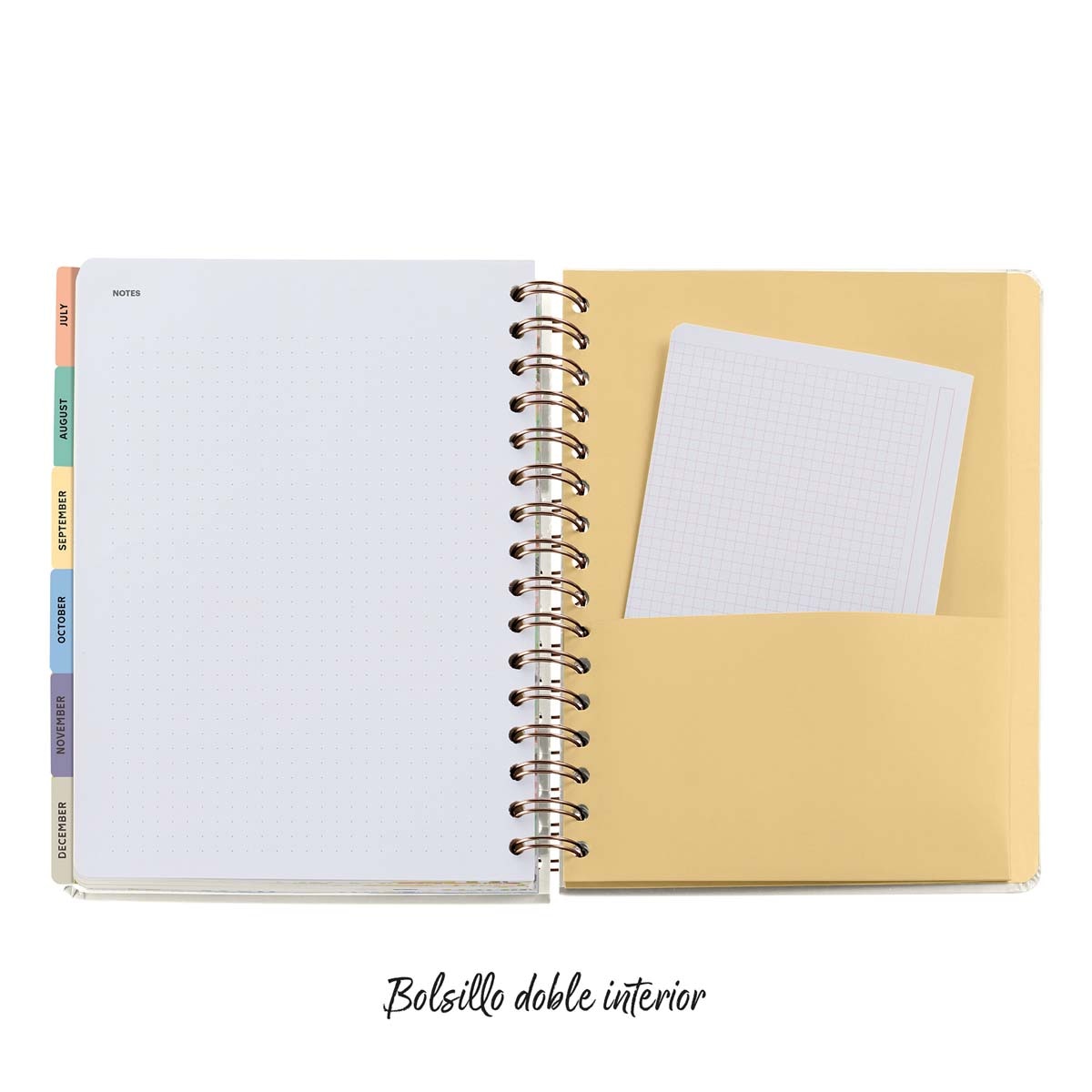 Agenda Plus Wire-O Vista Semanal Cream Liberty 2027 Miquelrius Multicolor-8