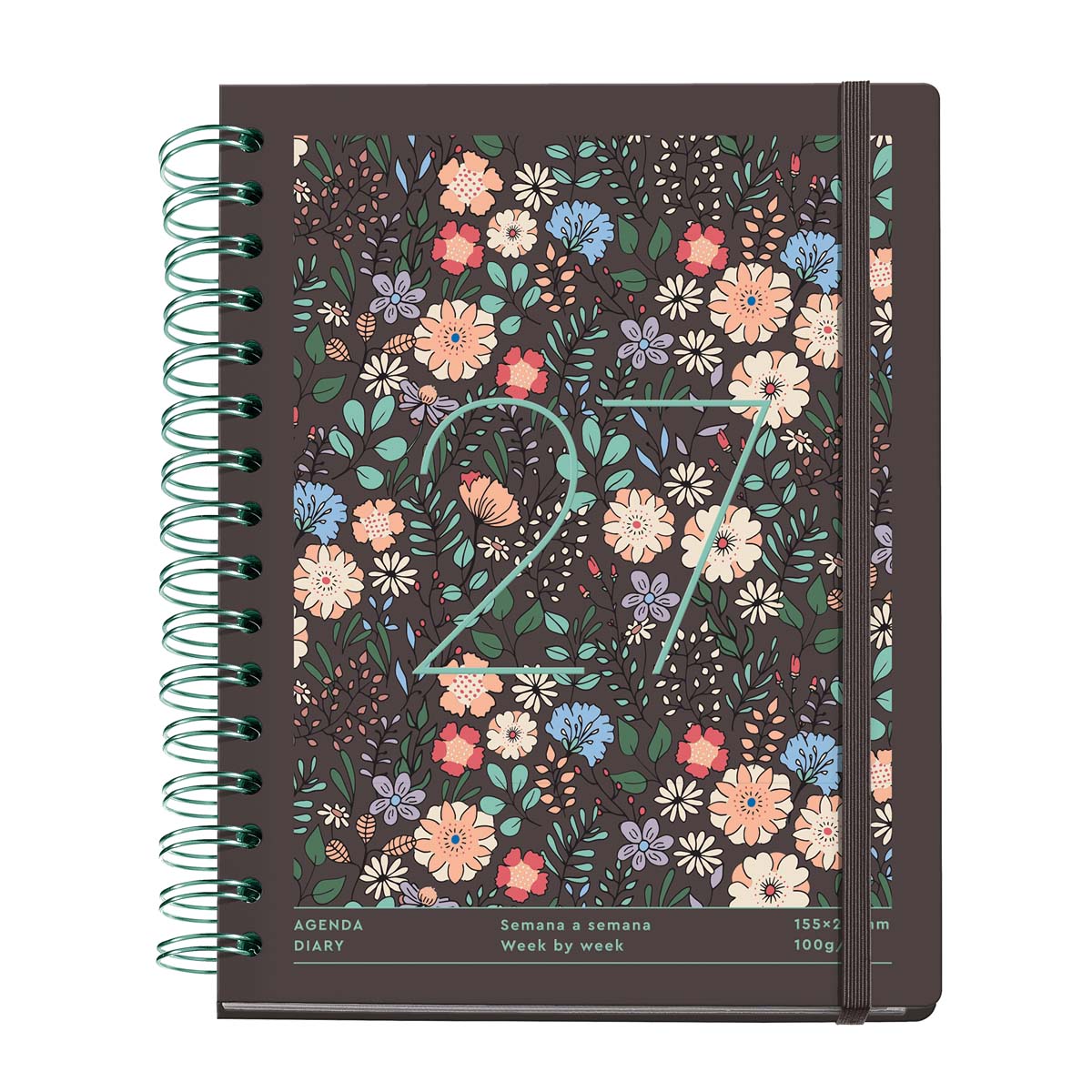Imagem 0 de Agenda Plus Wire-O Vista Semana Brown Liberty 2027 Miquelrius