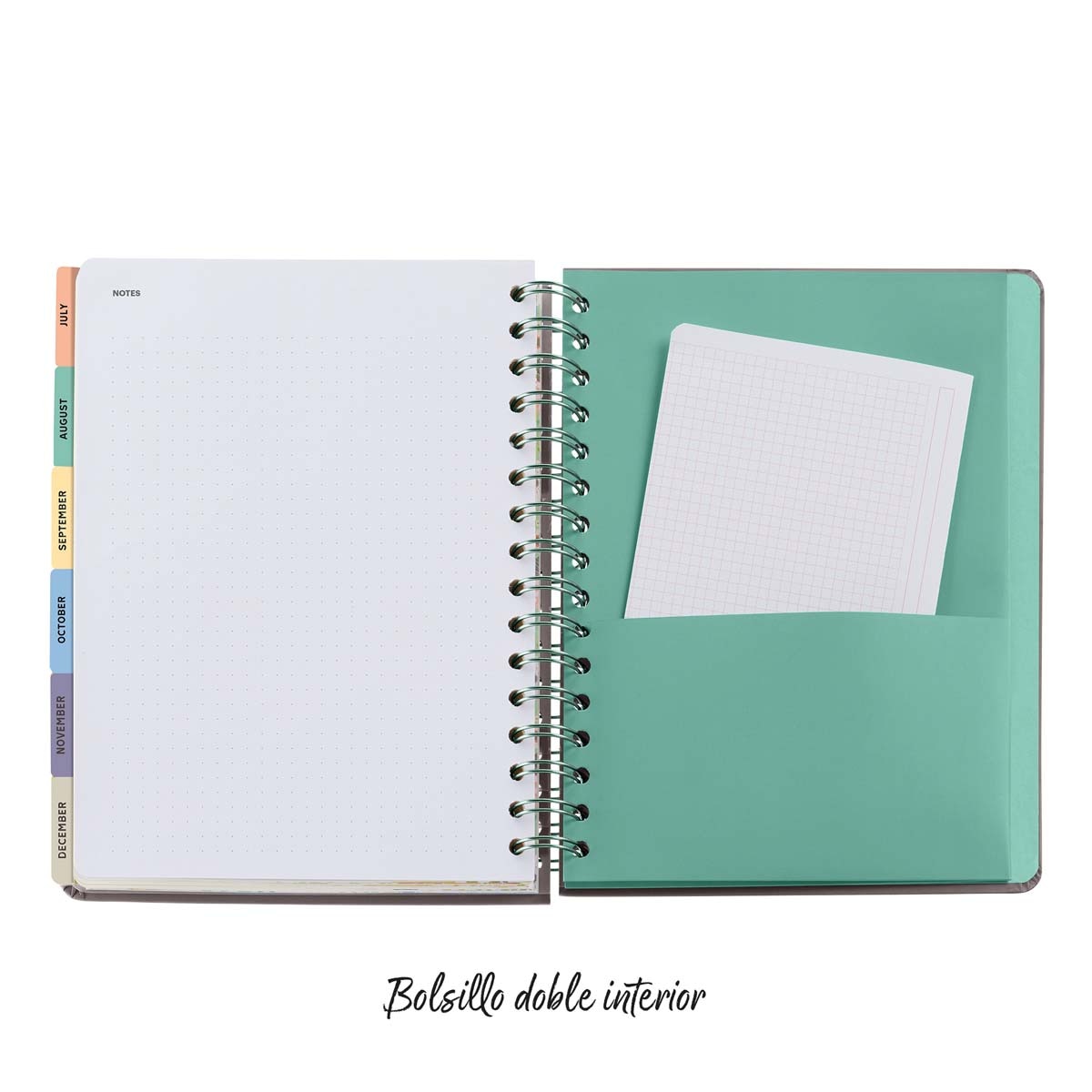 Agenda Plus Wire-O Vista Semana Brown Liberty 2027 Miquelrius Multicolor-8