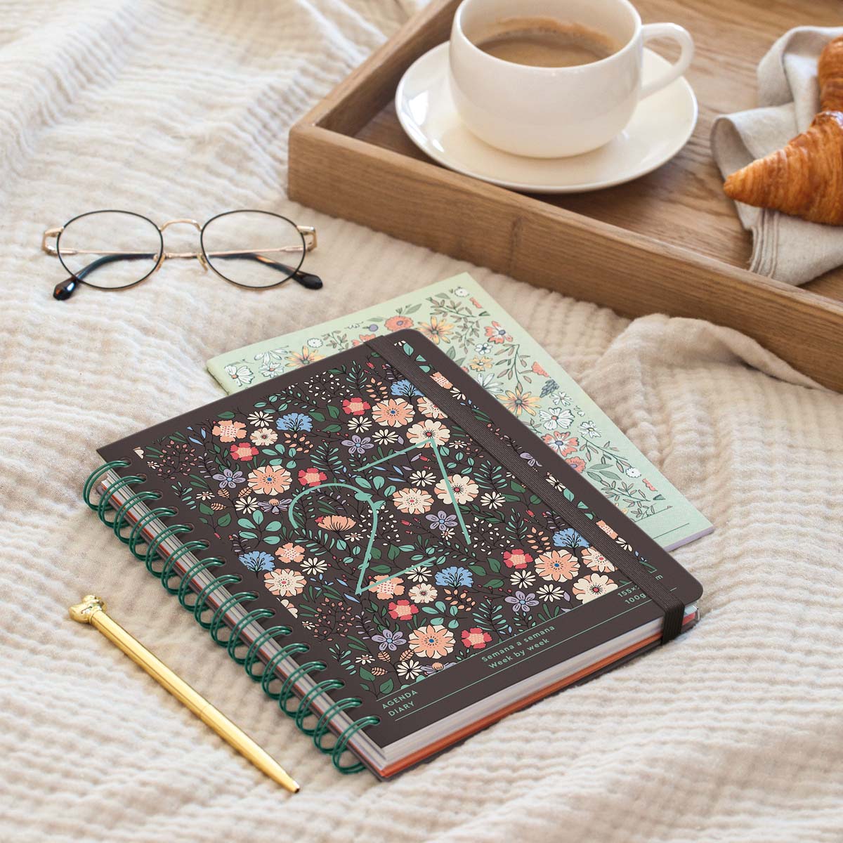 Agenda Plus Wire-O Vista Semana Brown Liberty 2027 Miquelrius Multicolor-10