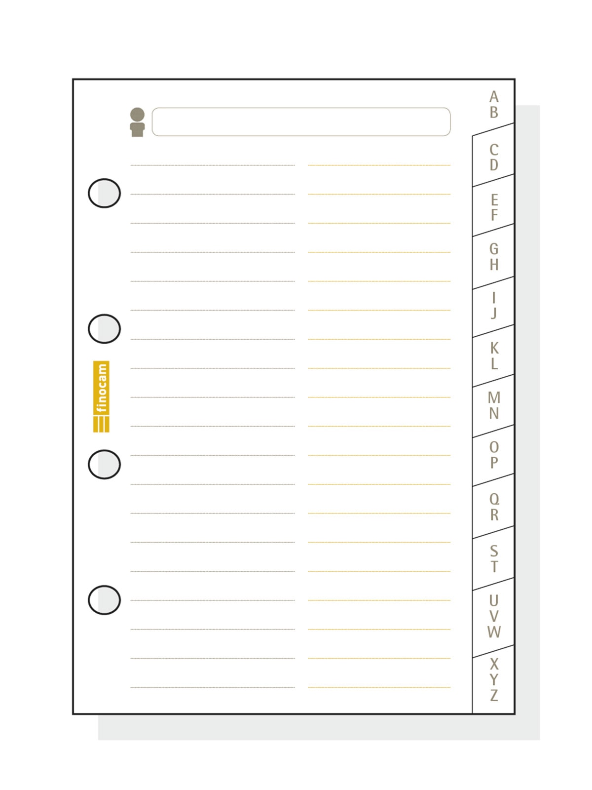 Imagem 0 de Recarga de lista alfabética A-Z C175 para agenda Classic 601