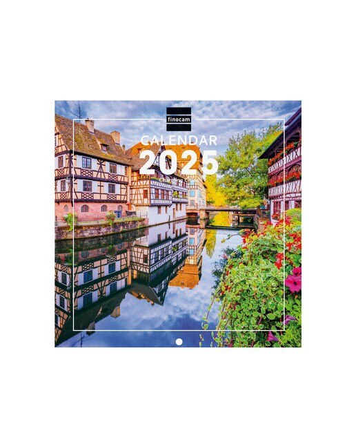 Calendario parede ano 2025 Imagens 180x180 mm Charming Finocam internacional multilingue Multicolor-1