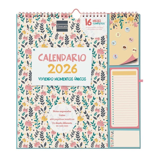 Imagen 0 de Calendario 16 meses pared septiembre 2025-diciembre 2026 Plus Vitae 215x325 mm Finocam
