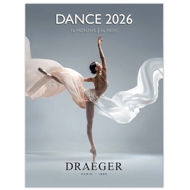 Imagem 0 de Calendário 2026, 16 Meses (Setembro-Dezembro), Mês Visto por Página com Motivos de Dança Draeger