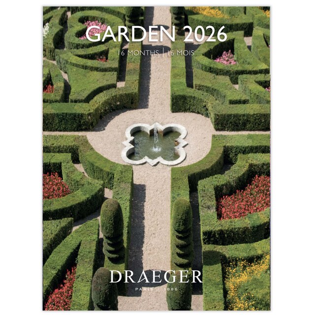 Imagem 0 de Calendário 2026, 16 Meses (Setembro-Dezembro), Mês Visto por Página com Motivos de Jardins Draeger