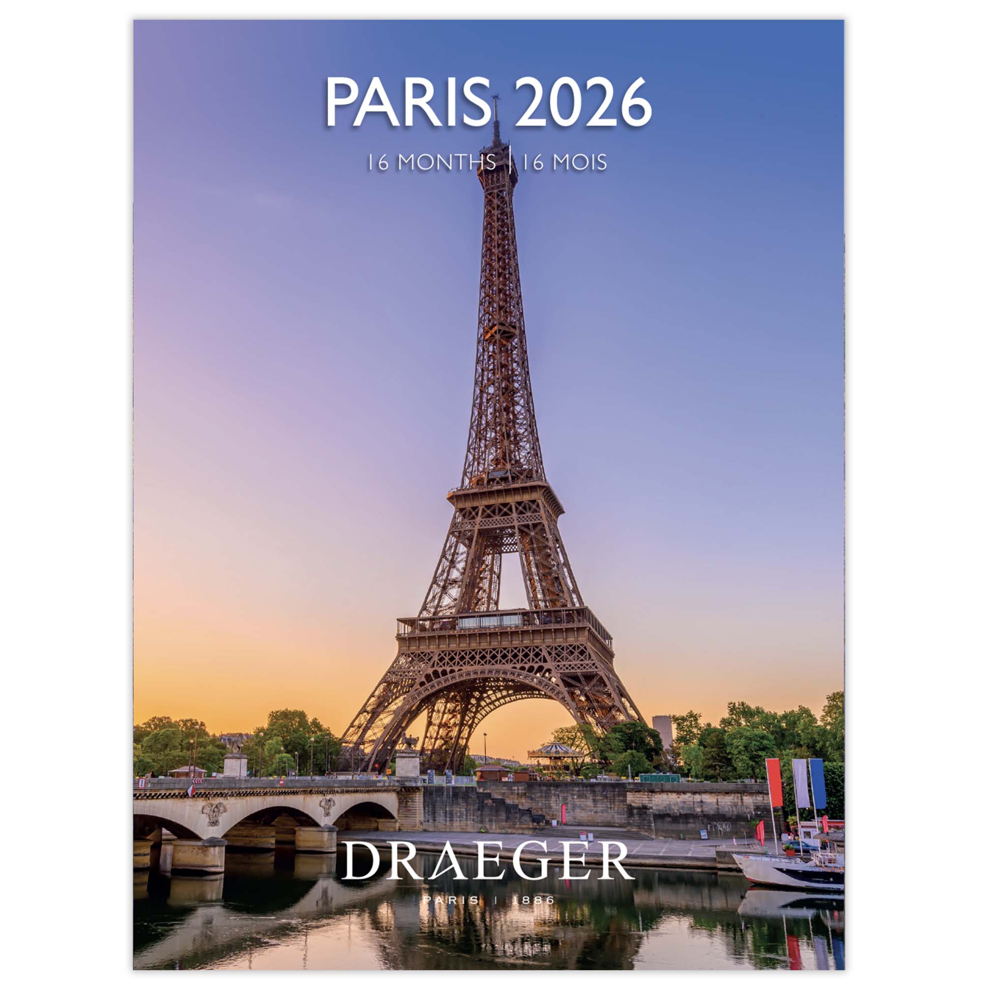 Imagem 0 de Calendário 2026, 16 Meses (Setembro-Dezembro), Mês Visto por Página com Motivos Paris Draeger