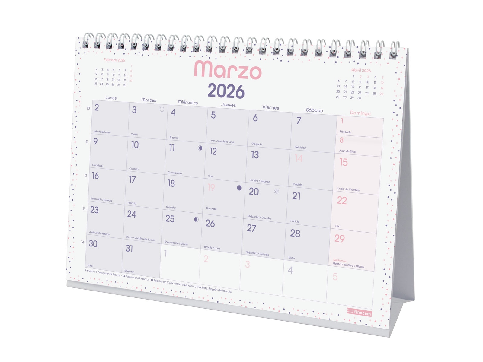 Calendario sobremesa año 2026 Grafik S-210x150 mm Mes Vista Finocam castellano · FINOCAM · El Corte Inglés