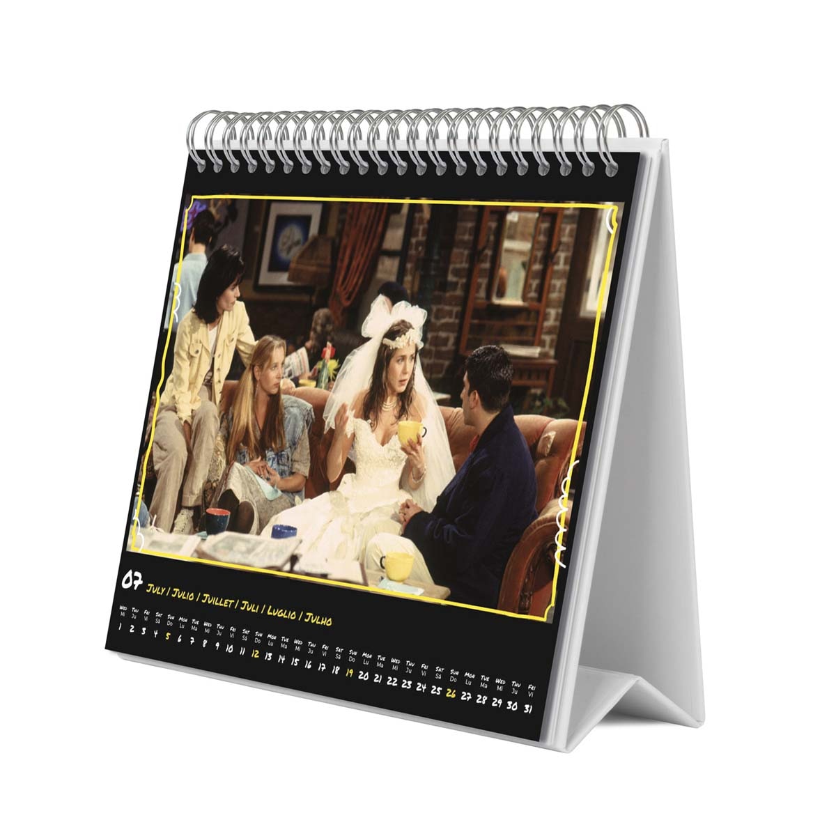 Calendario de sobremesa 2026 Friends Erik negro Negro / Amarillo-2
