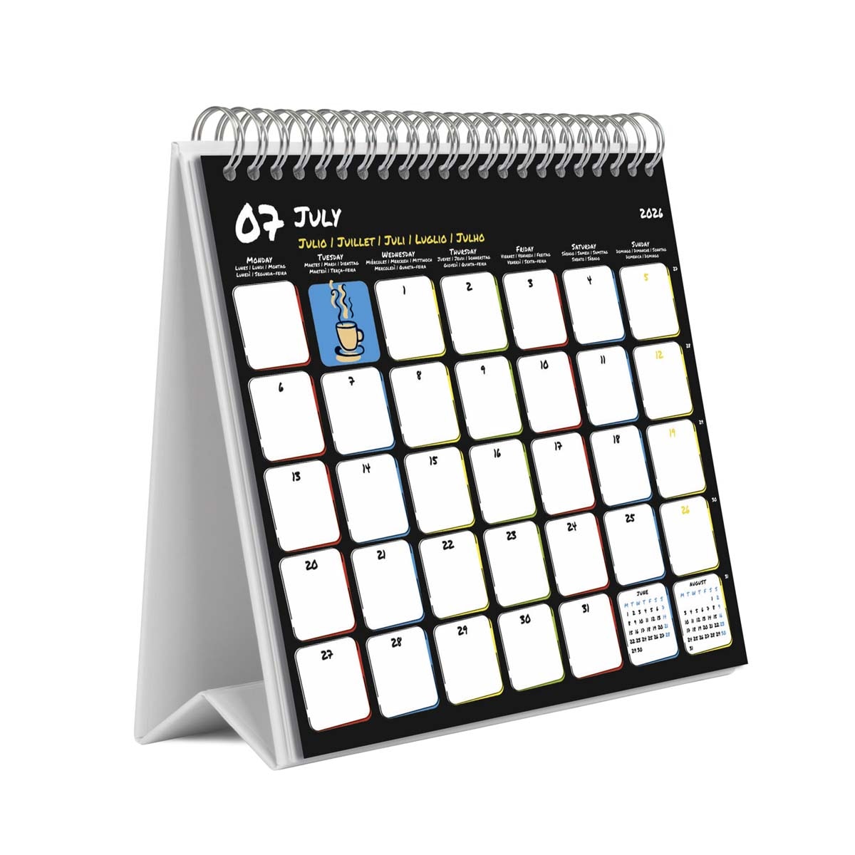 Calendario de sobremesa 2026 Friends Erik negro Negro / Amarillo-3