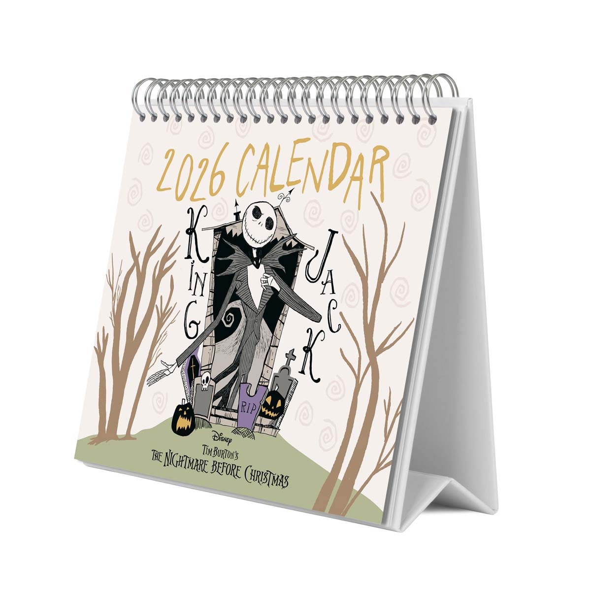 Calendario de sobremesa 2026 Disney Pesadilla Antes de Navidad Erik beige Beige / Negro-1