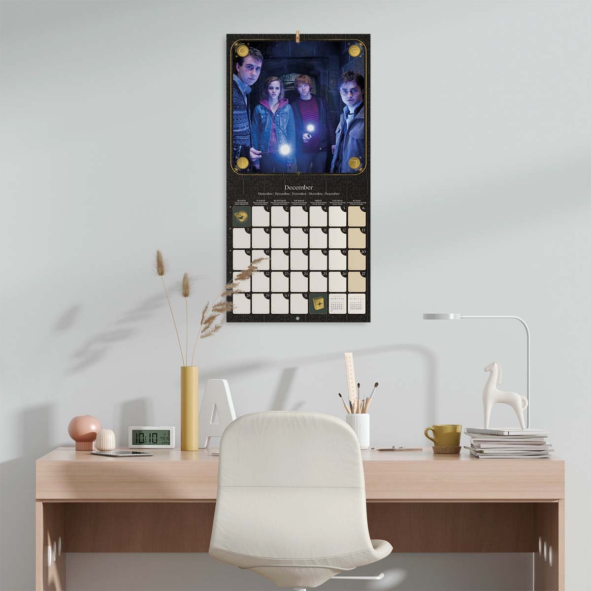 Calendario 2026 30x30 Harry Potter películas Erik negro Negro / Blanco-4