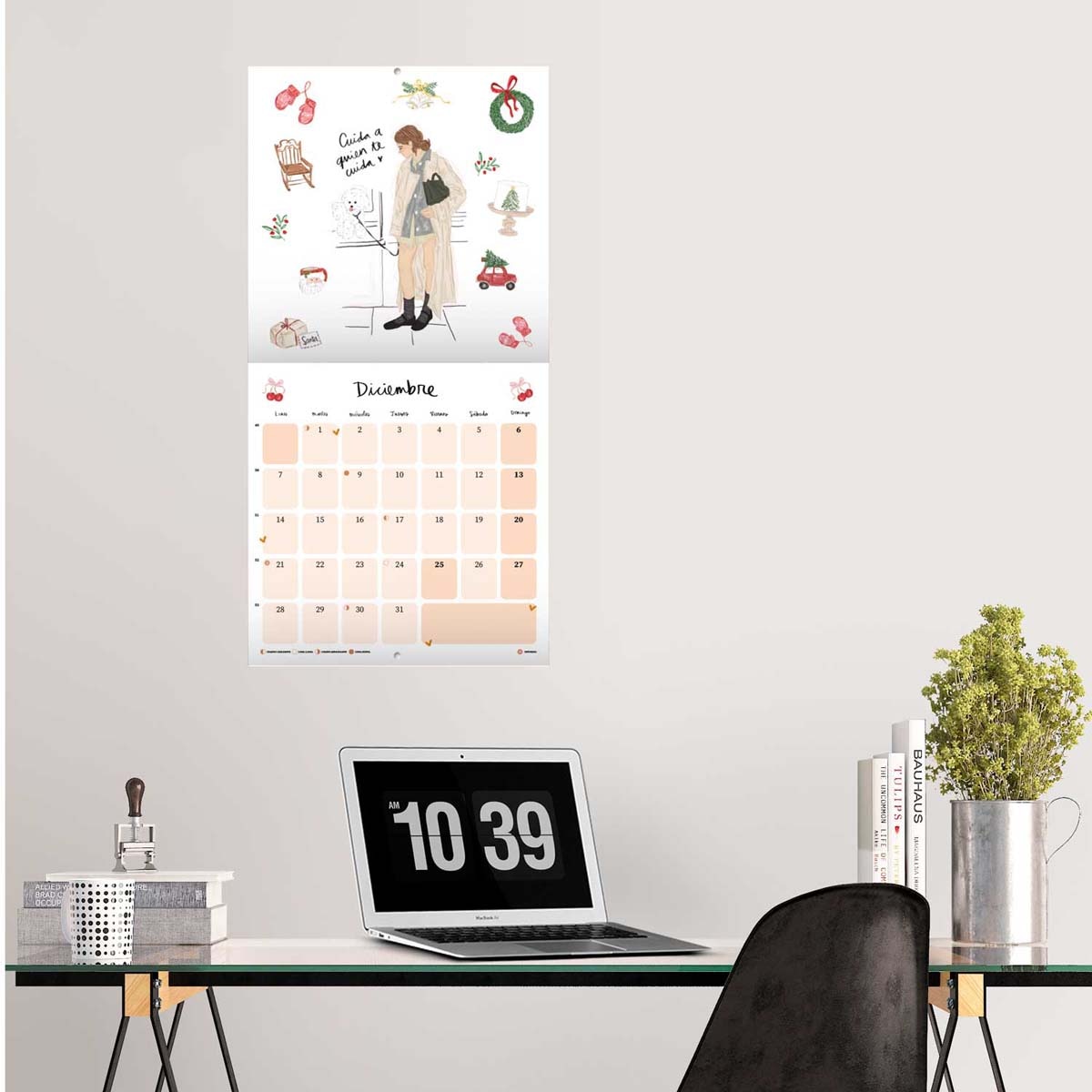 Calendario 2026 30x30 Ana Marín Erik rosa Rosa / Rojo-5