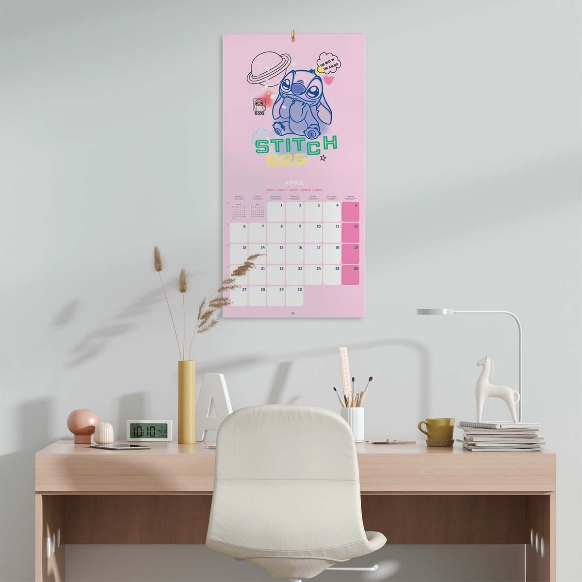 Calendario 2026 30x30 Disney Stitch Erik azul Azul / Rosa-4