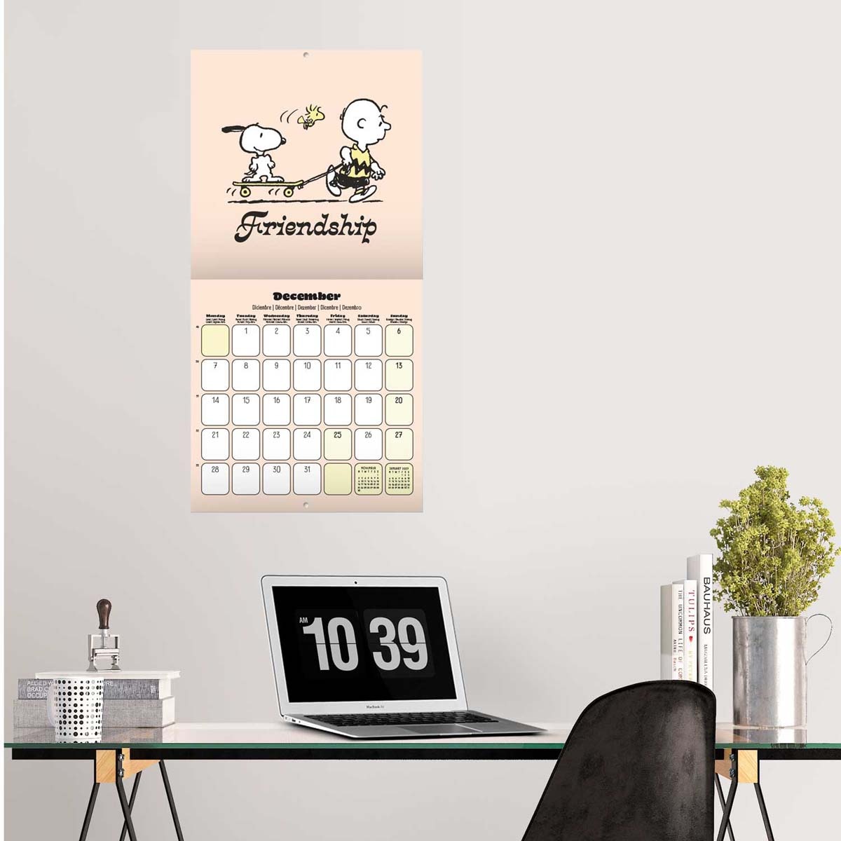 Calendario 2026 30x30 Snoopy Erik azul Azul / Negro-5