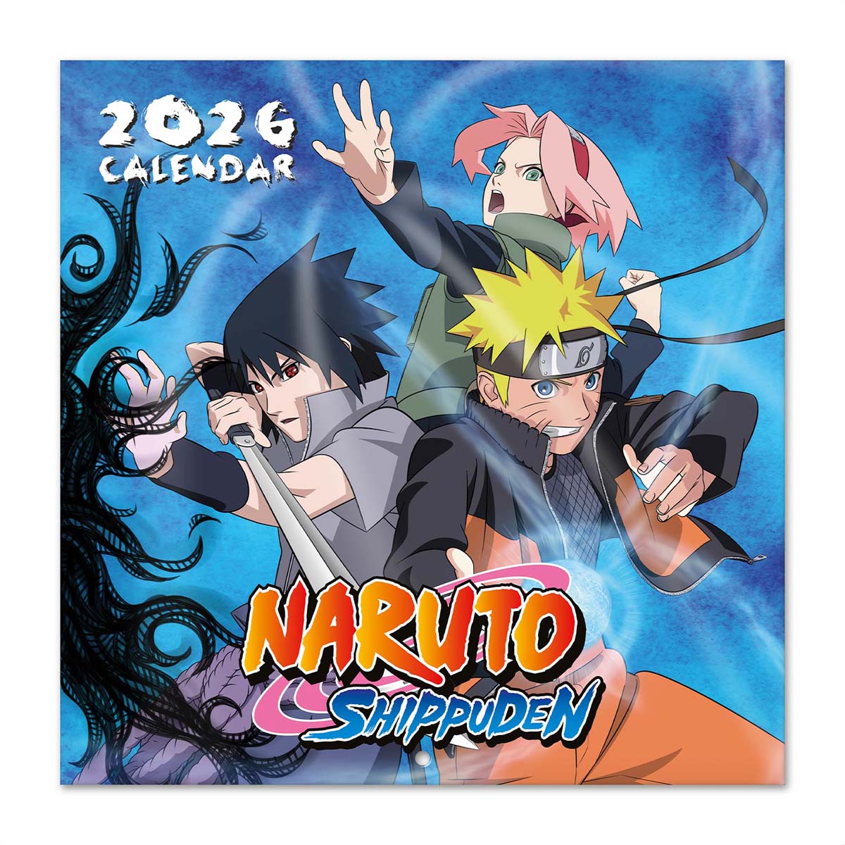 Calendario 2026 30x30 Naruto Shippuden Erik azul Azul / Naranja-1