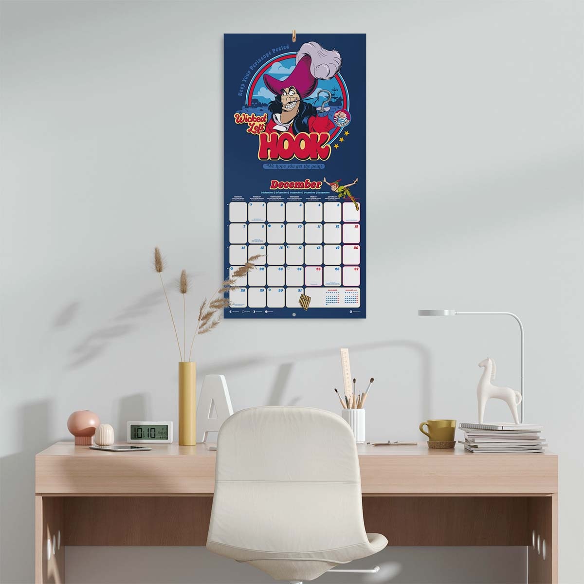 Calendario 2026 30x30 Disney clásicos Erik rojo Rojo / Naranja-4