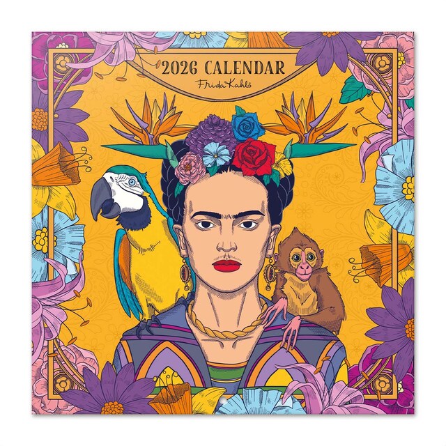 Imagen 0 de Calendario 2026 30x30 Frida Kahlo Erik naranja