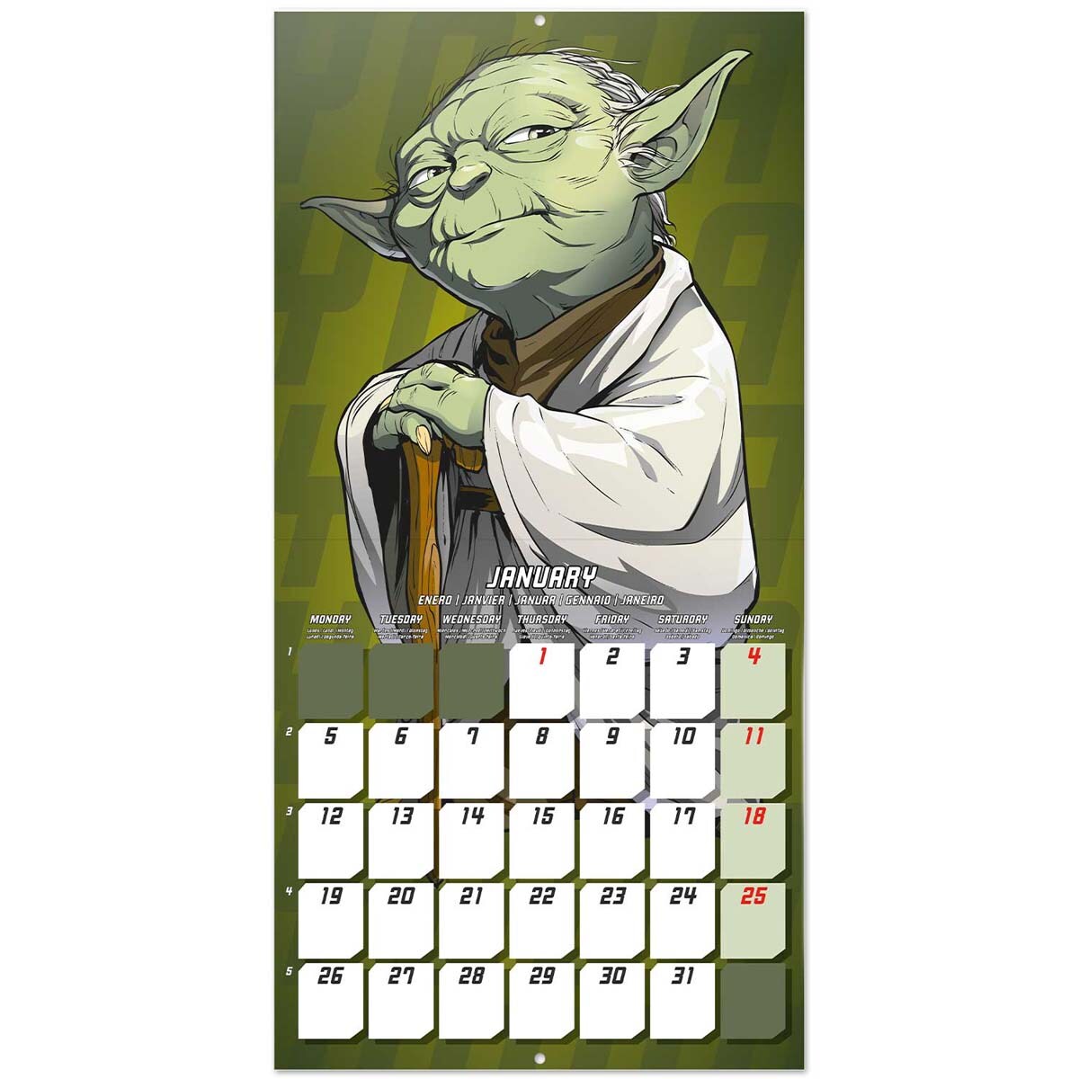 Calendario 2026 30x30 Star Wars Erik negro Negro / Blanco-3
