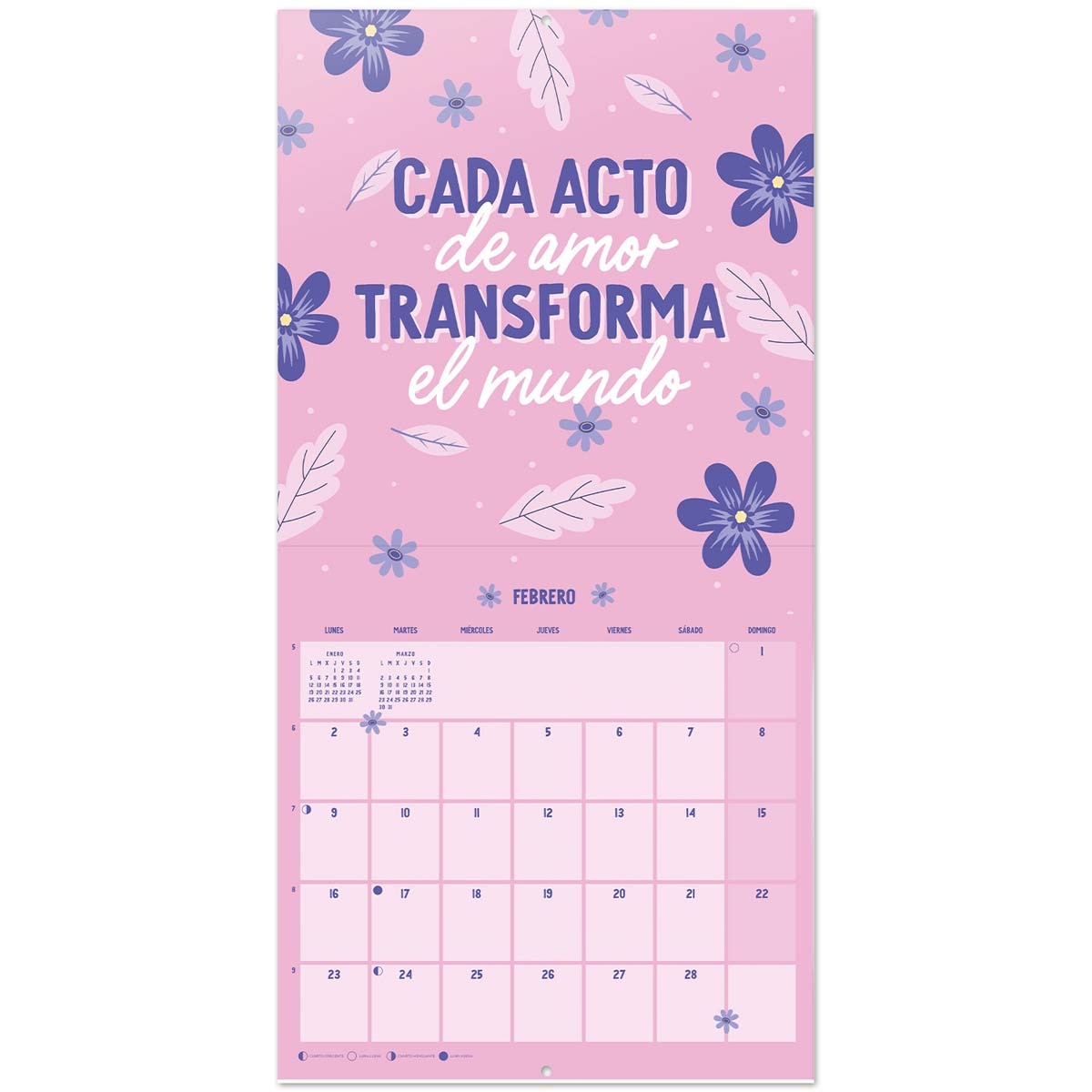 Calendario 2026 30x30 Amelie Erik morado Morado / Rosa-3