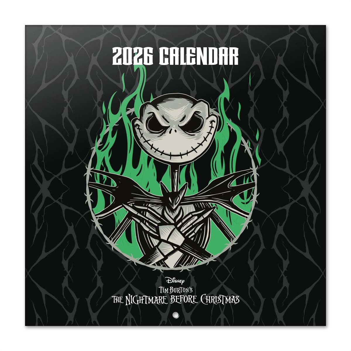 Calendario 2026 30x30 Disney Pesadilla Antes de Navidad Erik negro Negro / Verde-1