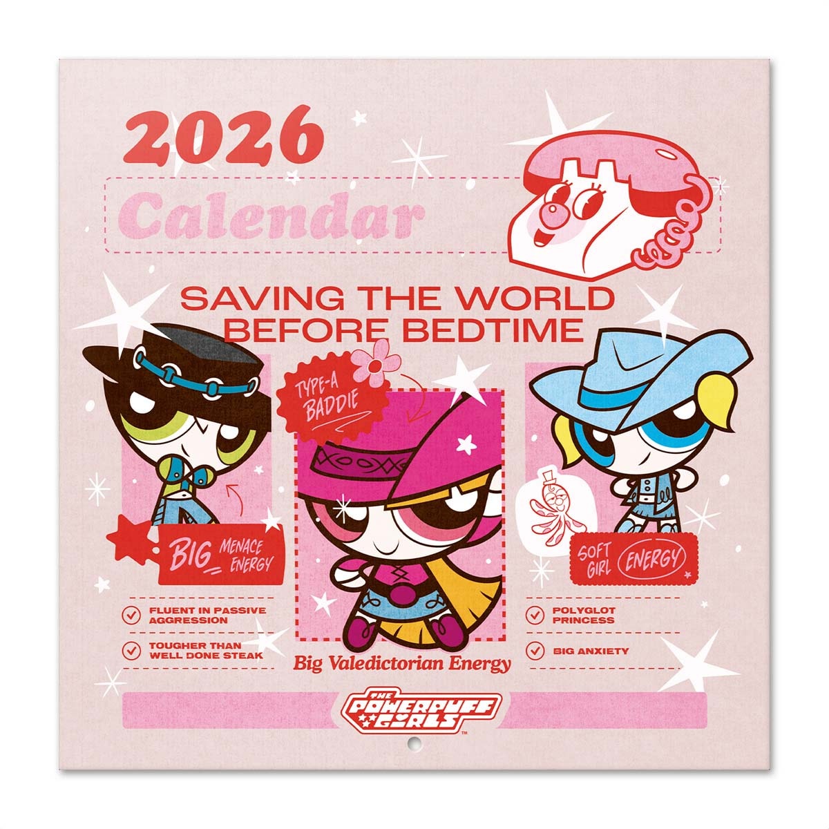 Calendario 2026 30x30 Las Supernenas Erik rosa Rosa / Rojo-1