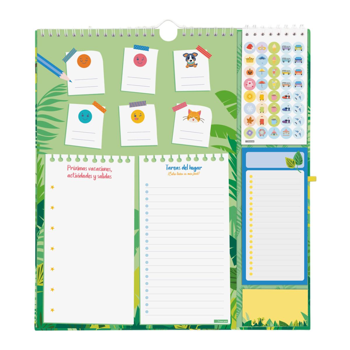 Calendario 16 meses pared septiembre 2026-diciembre 2027 Plus familiar 215x325 mm Finocam 4