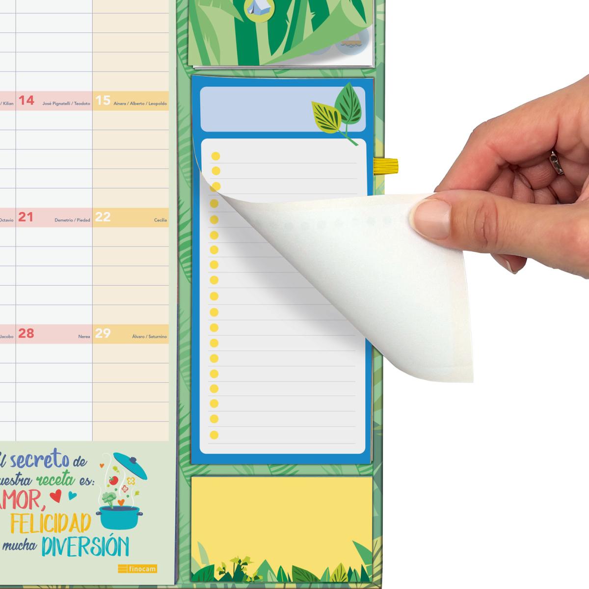 Calendario 16 meses pared septiembre 2026-diciembre 2027 Plus familiar 215x325 mm Finocam 6