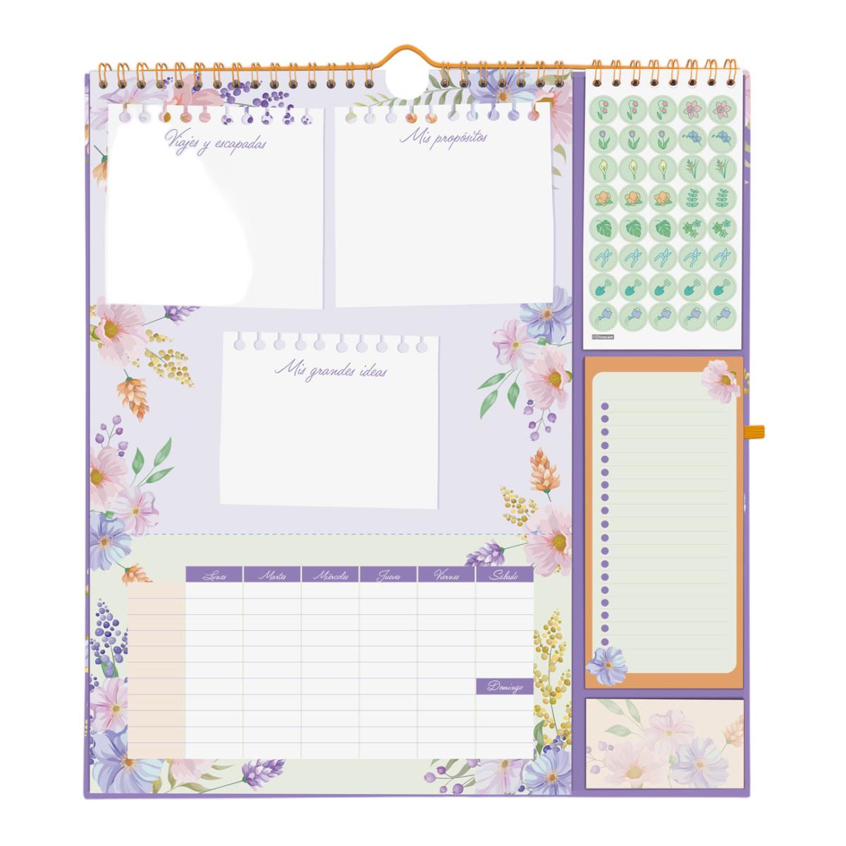Calendario 16 meses pared septiembre 2026-diciembre 2027 Plus frases motivadoras 215x325 mm Finocam 4
